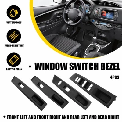 Front/Rear Left Right Window Switch Panel Bezel Trim For Toyota Yaris 2012-2014 - Image 1 of 4