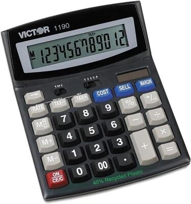Victor 1190 Executive Desktop Calculator, 12-Digit LCD - Image 1 of 3