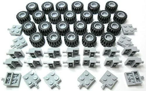 LEGO City - Wheel, Tire and Axle-Set Grey - 72 Pieces - Image 1 of 1