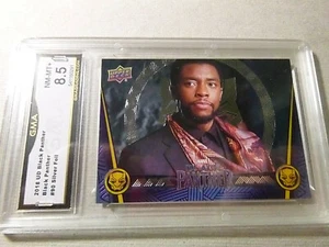 BLACK PANTHER 2018 PONTE SUPERIORE BLACK PANTHER SILVER FOIL # 90 GRADO 8,5 L@@K - Foto 1 di 2