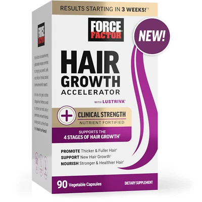 FORCE FACTOR Hair Growth Accelerator Capsules, Hair Growth Vitamins for Women - Image 1 of 4