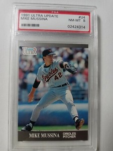 PSA 8 1991 Ultra Update Mike Mussina #U4 Rookie Baltimore Orioles 
