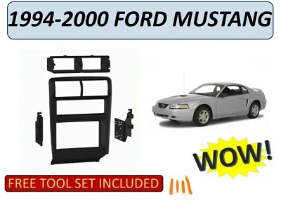 Kit de tablero DOBLE DIN para Ford Mustang 1994-2000 kit de bisel de instalación Foto 1 de 3