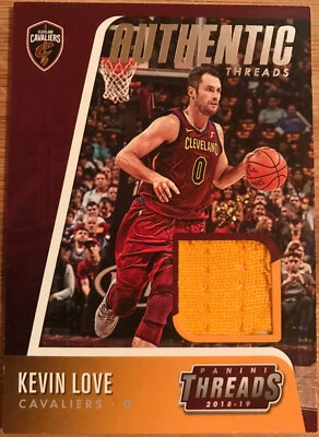 2018-19 Panini Threads Authentic Threads Kevin Love AT-KLV Cleveland Cavaliers - Image 1 of 2