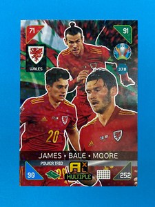 Panini Adrenalyn XL Euro 2021 Kick Off #378 James/Bale/Moore WALES