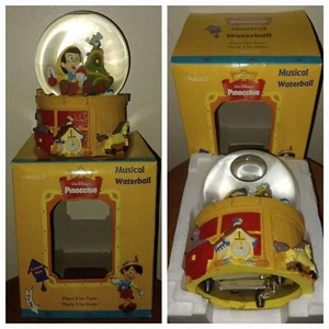 Vintage Disney Pinocchio Musical Waterball Deck The Halls Enesco (Pre 2000) NEW - Picture 1 of 13