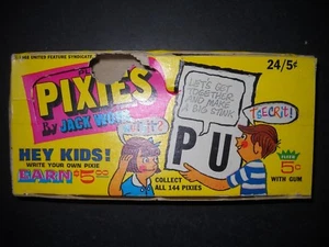 1968 PIXIES DISPLAY PACK BOX FLEER *RARE BOX* - Picture 1 of 5