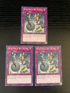 Yugioh! 3x War Rock Big Blow-LIOV-EN092-(Common)-Near Mint-1st Edition - Picture 1 of 2
