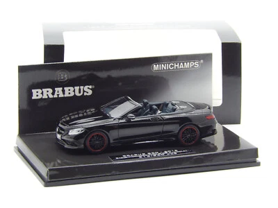 1/43 Brabus 850 Mercedes-Benz S63 Cabriolet Black Minichamps Model 437 034230 - Image 1 of 4