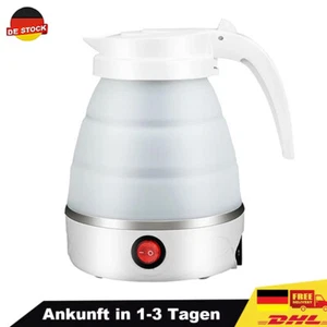 Hervidor de Agua de Viaje 600W Plegable Silicona Eléctrico 0.6L Blanco Portátil Compacto - Imagen 1 de 9