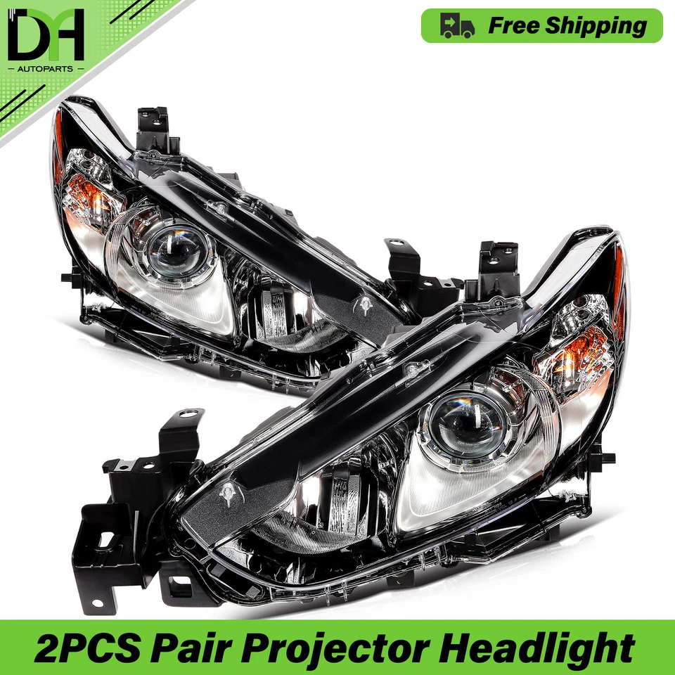[2pcs/Pair] Projector Headlights & Turn Signal Light For 2014-2017 Mazda 6 Sedan Foto 1 de 4