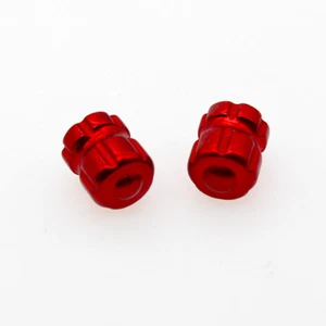 2xRed CNC Novelty Tire Air Valve Stem Pressure Dust Cap Piston Cover For Honda - Picture 1 of 5