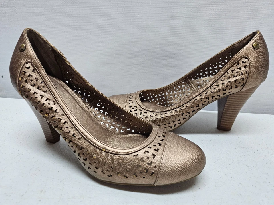 Туфли-лодочки Life Stride женские размер 9 Velocity бронзовые с эффектом памяти на каблуке 3,5 дюйма - Изображение 1 из 4