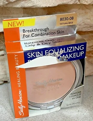Sally Hansen SKIN EQUALIZING POWDER MAKEUP Oil Free 8030-08 NATURAL BEIGE .32 oz - Image 1 of 3