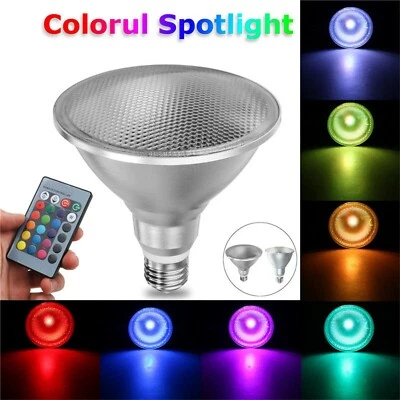 Dimmable Waterproof RGB Lamp LED PAR30 PAR38 15W 25W Light Bulbs E27 220V RLM917 - Image 1 of 4