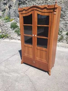 Vitrine Lieferung frei Haus Kirschbaum Schrank Antiquitäten Biedermeier Antik FL - Bild 1 von 11