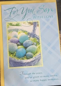 Happy Easter For You Son With Love, Happy Memories Hallmark Greeting Card - Picture 1 of 4