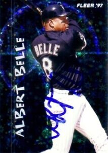 Albert Belle autographed Chicago White Sox 1997 Fleer Soaring Stars insert card