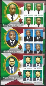 Burundi 2012 Kings and Presidents of the country MNH 10 SS Imperf SC 1099-1109 - Picture 1 of 3