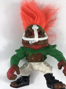 Battle Trolls T.D. Troll Football Action Figure 1992 Hasbro Orange Hair Vintage - Picture 1 of 3