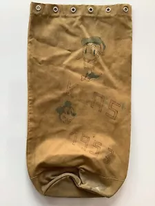 Borsa tela vintage epoca guerra di Corea esercito militare belga dipinta a mano arte trincea - Foto 1 di 8