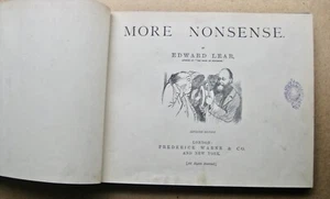 Edward Lear  More Nonsense Illus   Early ed 1900 - Picture 1 of 10