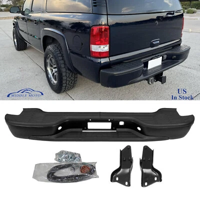 New Black Rear Step Bumper Assembly For 2000-2006 Chevrolet Tahoe Suburban Yukon Foto 1 de 4