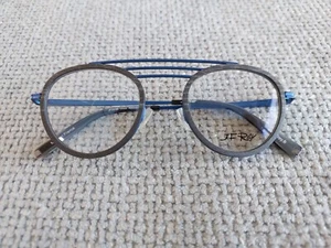 JF Rey Occhiali Ovali Montatura Modello JF2898 Colore 0522 Blu & Grigio Legno 49-22 - Foto 1 di 5