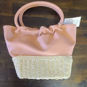 Mini bolso de mano New Day de paja natural - Imagen 1 de 4