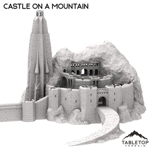 Castle on the Mountain - Fantasy LOTR Middle Earth Compatible - Picture 1 of 10