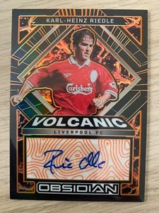 2022-23 Panini Obsidian Volcanic auto KARL-HEINZ RIEDLE #ed 55/75! Liverpool - Picture 1 of 2