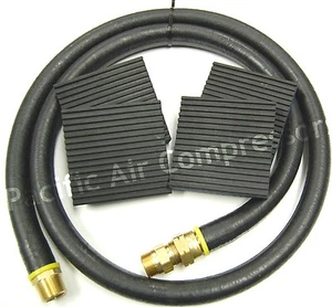 BELAIRE 318V AIR COMPRESSOR INSTALLATION KIT 4' X 3/4" MPT HOSE W/ 4X4 PADS - Picture 1 of 4