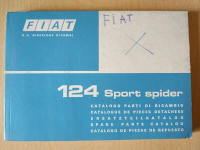 Catalogo Parti Di Ricambio Fiat 124 Sport Spider 1° Edizione 1975 - Immagine 1 di 3