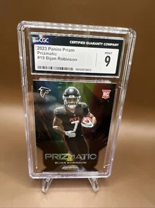 2023 Panini Prizm Football - Prizmatic RC - Bijan Robinson #19 CGC 9 MINT - Picture 1 of 7