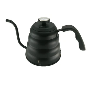 Tea Kettle w/ Thermometer Pot Black Stovetop Tea Kettle 40 oz Gooseneck - Picture 1 of 15