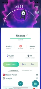 Pokemon - #201 ¡Unown A!! ¡Envío el mismo día o al día siguiente garantizado! Go - Imagen 1 de 1
