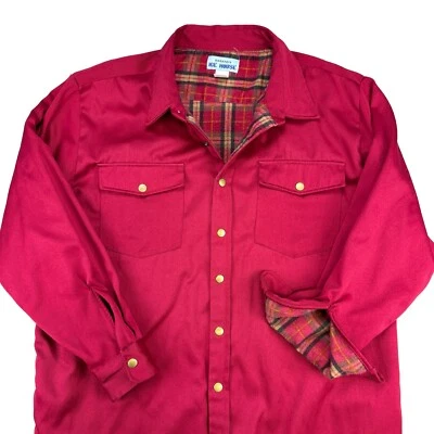 Vtg Haband's Ice House Men's XL Flannel Lined Shacket Jacket Grunge Skater Y2K - Image 1 of 4