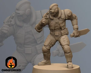 Cyberpunk Miniatur Mini Bobby Neutron Cyborg Psycho 2077 RPG Papsikels - Bild 1 von 2