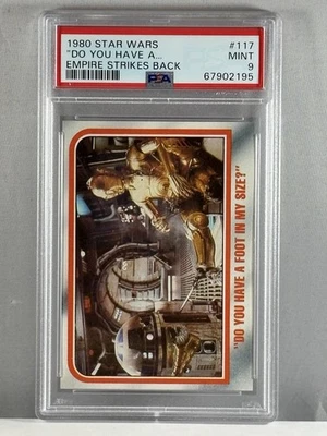 1980 Topps The Empire Strikes Back Card #117 Do You Have A Foot In My Size PSA 9 - Image 1 of 2