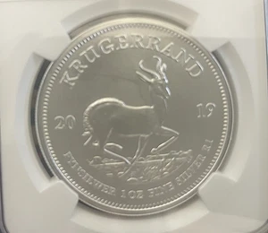 Silver! 2019 South Africa $1 Rand NGC MS70 Krugerand 999 Fine - Picture 1 of 5