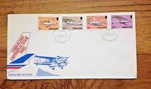 GIBRALTAR 1982 Aircraft Definitives 17 - 50p First Day Cover . Free UK Postage - Picture 1 of 3