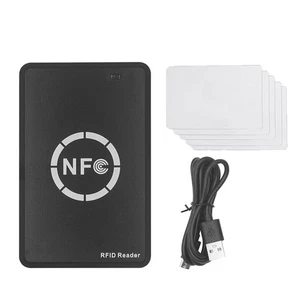 Lettore/scrittore chip RFID NFC + scheda 5XUID 125K 13,56M fotocopiatrice duplicatore RFID3969 - Foto 1 di 6