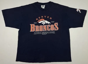 Vintage Denver Broncos T-Shirt Herren 2XL 1999 Official NFL Lee Sport Navy Blau - Bild 1 von 13