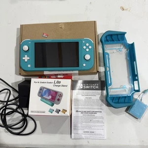 Consola Portátil Nintendo Switch Lite - Turquesa Probada Usada Modelo EE. UU. con Tarjeta SD - Imagen 1 de 13