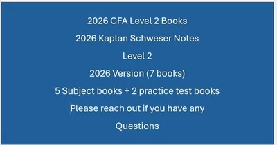 2026 CFA level 2 Exam Prepration Kaplan Schweser notes with Question Bank Latest - Image 1 of 4