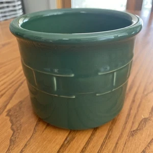 Longaberger Keramik Efeu grün Erbe grün gewebt Traditionen 1-Pint Topf EUC - Bild 1 von 9