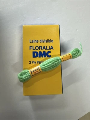 DMC Floralia Laine 3 Ply Persian Wool 3 Ply Yarn- Light Green #7754- Box Of 10 - Image 1 of 2