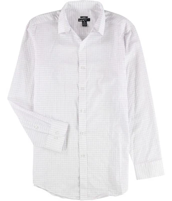 Camicia Da Uomo Bar III In Twill A Quadri Viola Collo 14" Manica 32"-33" - Immagine 1 di 2