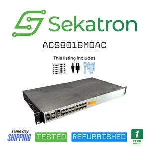 ♻️ Vertiv Avocent ACS8016MDAC Konsola Serwer Podwójny zasilacz | Modem wewnętrzny ⚡FastShip - Zdjęcie 1 z 2