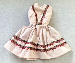 VESTIDO BARBIE CORTO VINTAGE AÑOS 70 HECHO A MANO LUNARES PÚRPURA CLARO FÁCIL DE ENCENDER/APAGAR - Imagen 1 de 5